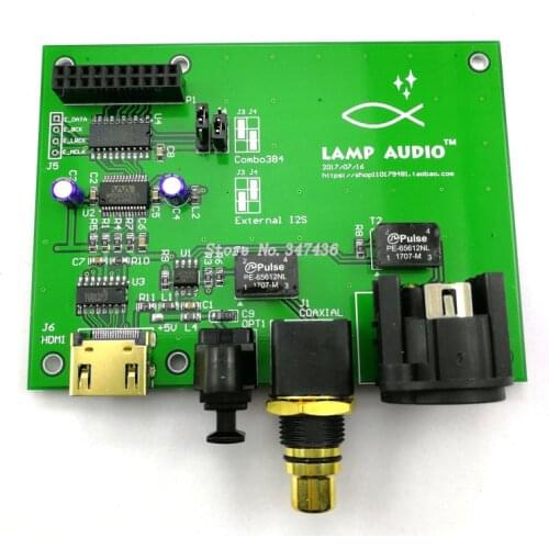 Amanero XMOS USB Digital Interface I2S / IIS to Coaxial Optical HDMI SPDIF AES Output