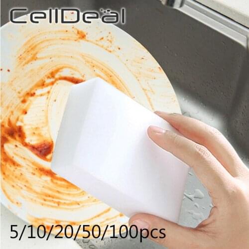 20/50/100pcs Magic Sponge Eraser Cleaner White Melamine Kitchen Bathroom Car Cleaning Tool Multifunctional Dish Cleaning Sponge