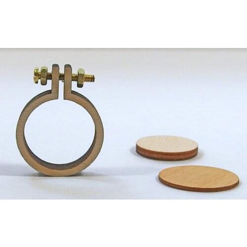10pcs 25x30mm Mini Embroidery Hoop Rings Wooden Cross Stitch Frame Handmade Pendant DIY Crafts