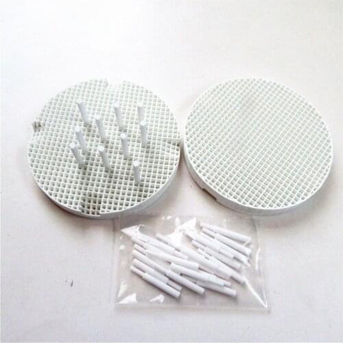 2 Dental Lab Honeycomb Firing Trays with 20 Zirconia Pins