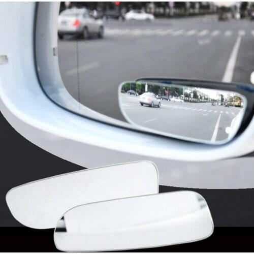 2Pcs Car Arc Wide-angle Rearview Mirror Clear Slim Blind Spot Reversing Glass Convex Rear View Mirror Parking Mirror for SUV Car