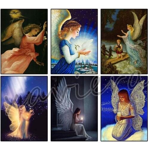 Xaviera Diy 5D Diamond Painting Fairy Angel Elves Mosaic Embroidery Full Square Drill Rhinestone Cross Stitch Handmade Crafts