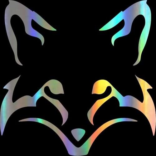 Car Stickers Decor Motorcycle Decals Cute Fox Face Decorative Accessories Creative Sunscreen Waterproof PVC,14cm*14cm