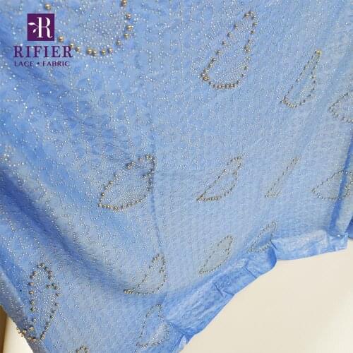 Senegal Bazin Riche Lace Fabrics With Beads And Stones 2019 African Nigerian Women And Men Dress Sewing Material Beaded Basin