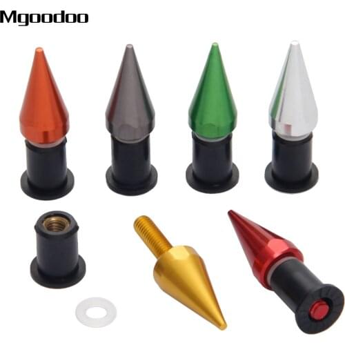 Mgoodoo 10x Motorcycle M5 Spike Windscreen Windshield Bolts Screw Nuts Kit For Ducati Kawasaki Suzuki Honda Yamaha Triumph New