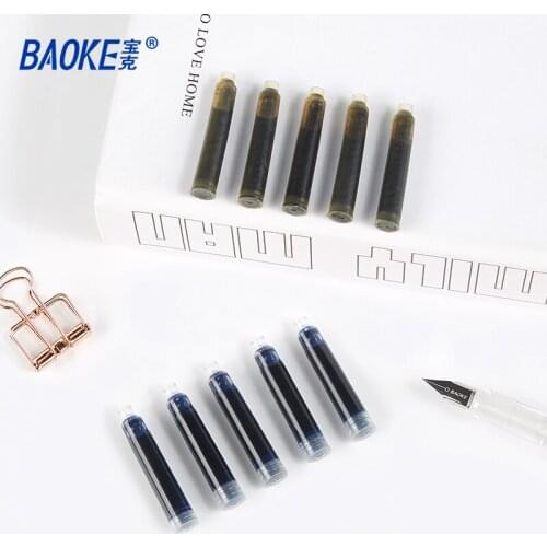 12pcs A Box of Baoke MS206 Fountain Pen Special Ink Sac 2.6mm Elementary School Pen Ink Cartridge European Standard Ink Sac