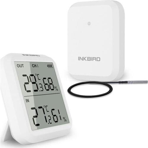 Digital LCD Accurate Temperature and Humidity Monitor with 1/3 Receiver for Brewhouse,Aquarium,Public Places Inkbird ITH-20R