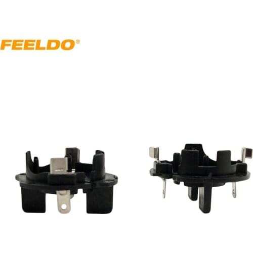 FEELDO 2Pcs Car Bulbs Socket Conversion Adapter For VW Jetta/Golf5/GIT/Rabbit/MK5 HID Bulb Adapter(Slit) Holder
