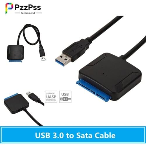 PzzPss USB SATA Cable USB 3.0 To Sata Adapter Converter Cable For 2.5"/3.5'' Sata HDD SSD High Quality Fast Delivery