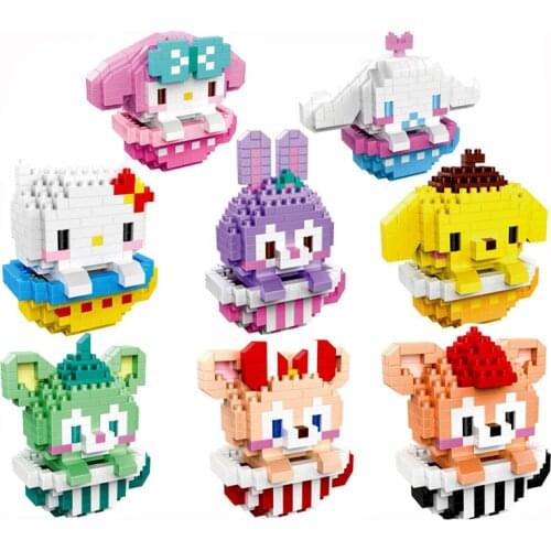 Disney Small Building Blocks Star Delu Duffy Cup Series Diy Diamond Microparticle Building Block Educational Assemble Toy Gifts