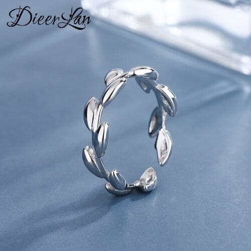 Korean Ethnic Simple Leaf Finger Rings for Women Girl Rings Female Bohemian Vintage Fancy Jewelry New