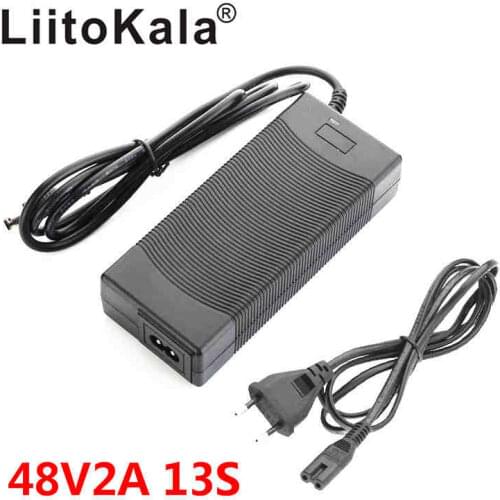LiitoKala 13S 48V 2A Lithium-ion battery pack charger 5.5*2.1mm Universal 54.6V 2A AC DC Power Supply Adapter