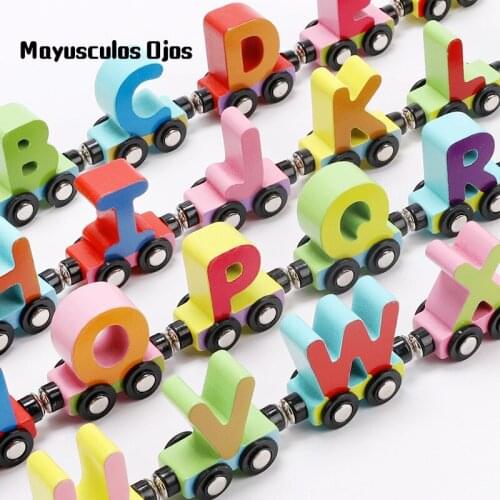 Small Train 0-3 Years Old Know Digital Letters Building Blocks Toy Trailer Early Childhood Children Educational Toys