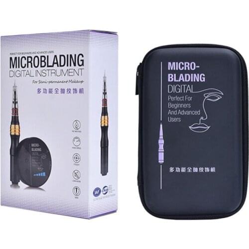 New rechargeable microblading digital permanent makeup tattoo machine swiss tattoo gun eyebrow lip eyeliner micro-blade pen