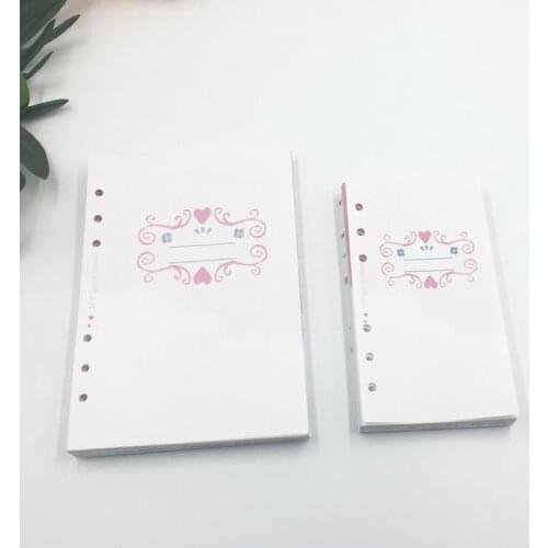Girly Cute School Notebook Filler Paper set For dokibook Spiral notebook A6A5 planner Diary Refill Kawaii school Stationery