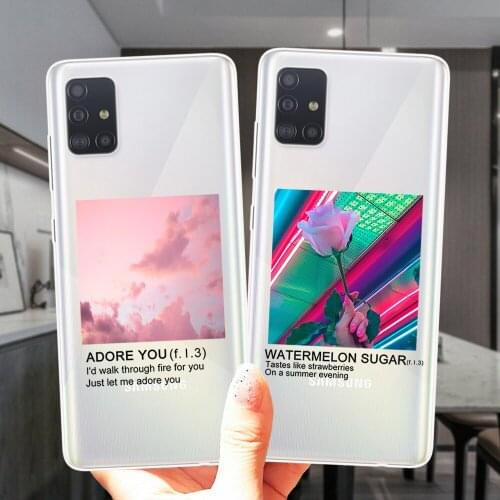 WATERMELON SUGAR Roses PANTONE Soft Case Cover For Samsung A51 A71 A21S A01 A10 A11 A20 A30 A31 A40 A41 A50 A60 A70 A7 A8 Plus