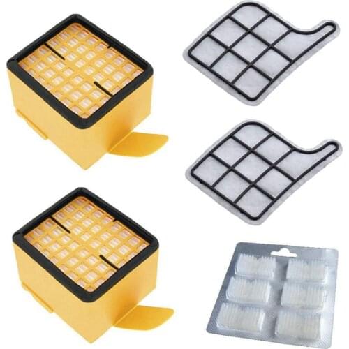 Zubehoer sets for Vorwerk - Kobold 135/136 / 135SC / VK135 / VK136 - 2 x hygiene filter + 2 x motor protection filter + 6 x frag