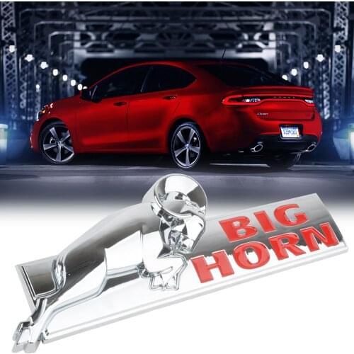 New 3D ABS Big Horn Car Body Trunk Emblem Badge Sticker Decal for Dodge Ram