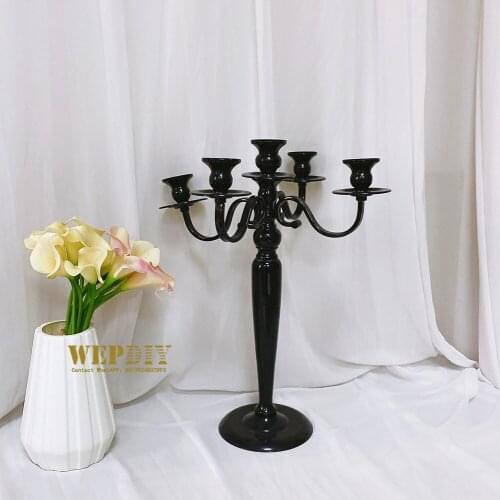 New metal candlestick Western food desktop five-head candlestick decoration model room decoration wedding road guide