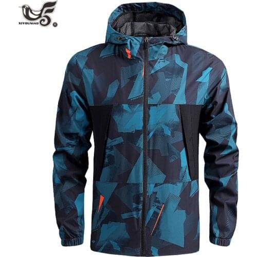 Autumn Couples Mens Sports Jackets Hooded Coats Casual Zipper Joggers Sweatshirts Male Tracksuit Camouflage Coats Mens Clothing