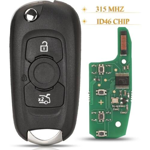Kutery 3Buttons Flip Car Key Remote Fob 315MHz ID46 For Opel Astra K Buick Verano Regal Excelle GT/Excelle XT LaCROSSE
