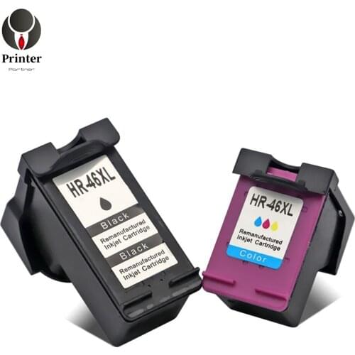 Printer-Partner ink cartridge 46 For HP Deskjet 2020HC 2520HC 2025HC 2029 2529 4729 refillable or one time use