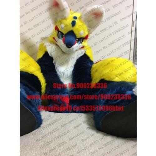 3-D Eyes Fursuit Fullsuit YELLOW WQ001 Huksy Dog Costumes Full Furry Suit Furries Anime Legs Teen Costumes Child Full Furry Suit