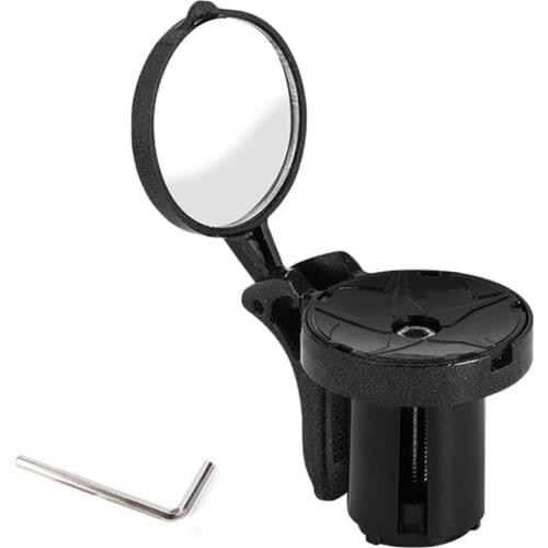 Road Mountain Bike Cycling Adjustable Bicycle Handlebar Plug Rear View Mirror