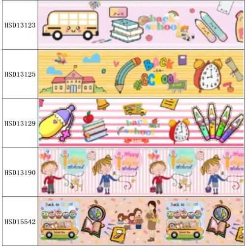 22MM 25MM 38MM 50MM 75mm Printed Pattern on Grosgrain Ribbon for diy ribbon