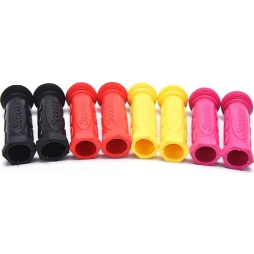 Rubber Grip Handle Handlebar Grips Colorful Blue Red Anti-skid Child Children Kids Bike Bicycle Tricycle Skateboard Scooter