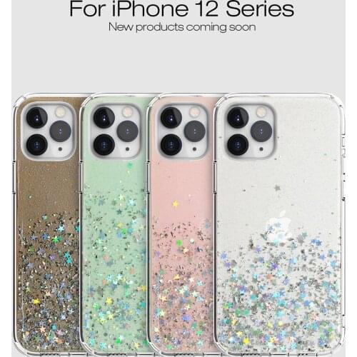 Luxury Bling Glitter Case for iphone 12 Pro MAX MINI Soft Bling Silicone Phone Case Shockproof Crystal Glitter Protective Cover