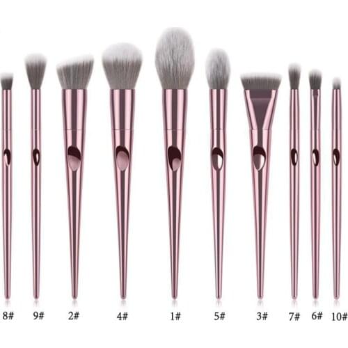 Makeup Brush Set Eye Shadow Eyebrow Blush Rose Gold & Kits Nylon Plastic 1pcs Professional Tip