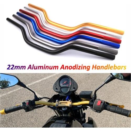 Handlebars 22mm Motorcycle Aluminum Anodizing Steering Wheel for Cafe Racer CB500X NC750X CB650R Versys 650 FZ1 XJ6 MT07 Z800