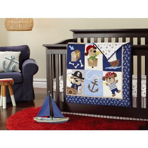 Discount! 7pcs Embroidered crib baby bedding sets crib set ropa de cuna Comforter ,include(bumpers+duvet+bed cover+bed skirt)