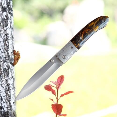 RM Folding Knifes With Fesin Handle 5CR15MOV High Hardness Mirror Blade Quality EDC Small Knifes Outdoor Portable Defense Knifes