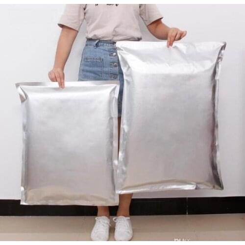 100pcs/lot Super Large aluminum foil bags heat seal packing food bag Silver Aluminum Foil Mylar Bags Food Storage