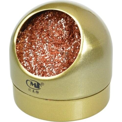 Welding Soldering Solder Iron Tip Cleaner Gold Cleaning Wire with Stand