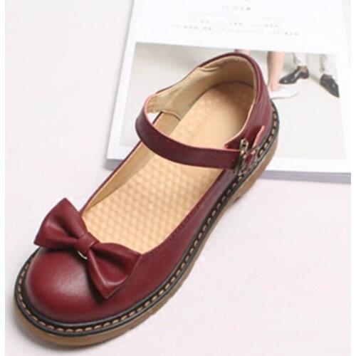 Loli Girls One Buckle Spring Student Kawaii Tea Party Japanese Cute Anime Lolita Shoes Women Harajuku Cosplay Feminine Mid Heel