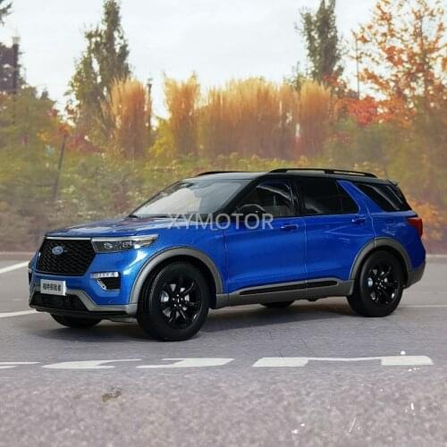 1:18 For Ford EXPLORER 2020 SUV Off-road Metal Diecas Car Model Toys Gifts Collection Blue Ornaments Display