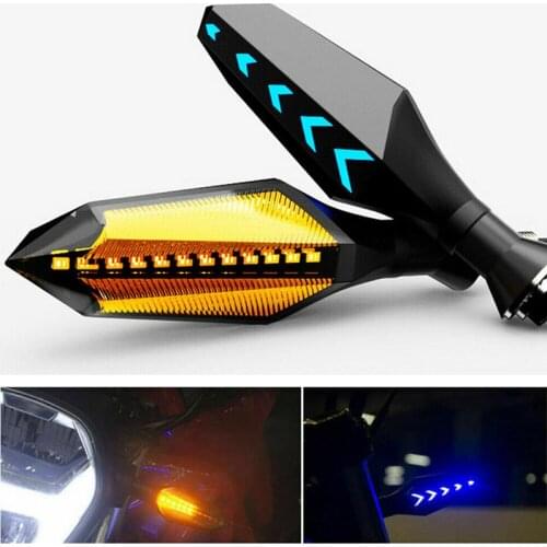 2/4PCS Motorcycle Turn Signals LED Light Flowing Flashing Indicator Sequential 12V Tail Stop Signal Running Lamp Universal
