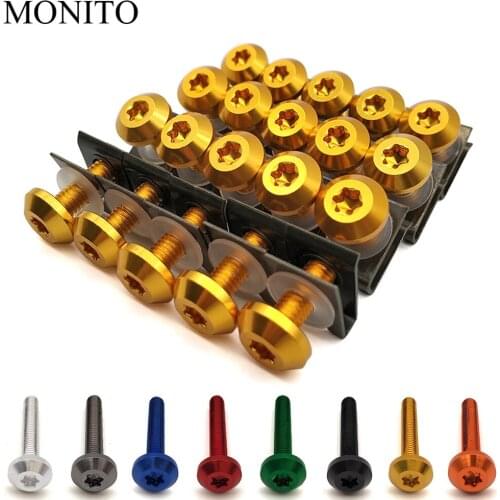 20pcs For Honda MSX 125 CB650R CB125R XADV X ADV 750 X11 ST1300 Motorcycle Custom Fairing Body Bolt Screw Spring Bolts Nuts M6