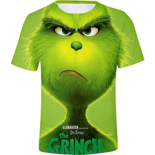 2021 Fashion Cartoons New Green Haired animal men Women Kids T-shirts 3D Print Novelty Funny Cute Green weird hip-hop tee shirt