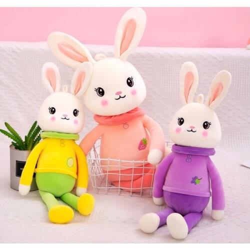 40/55/75cm Creative New Bella Bunny Plush Stuffed Rabbit Animals Sleeping Toy Doll Pillow for Children Baby Girls Birthday Gifts