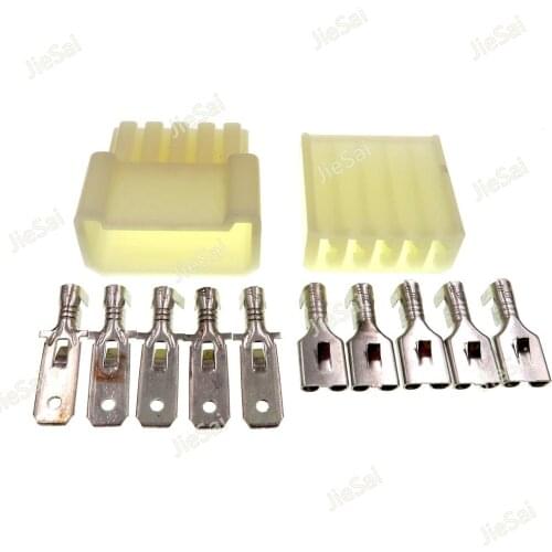 5 Pin Car Auto Window Lift Switch Plug Female Male 6.3mm Big Current Automotive Connectors