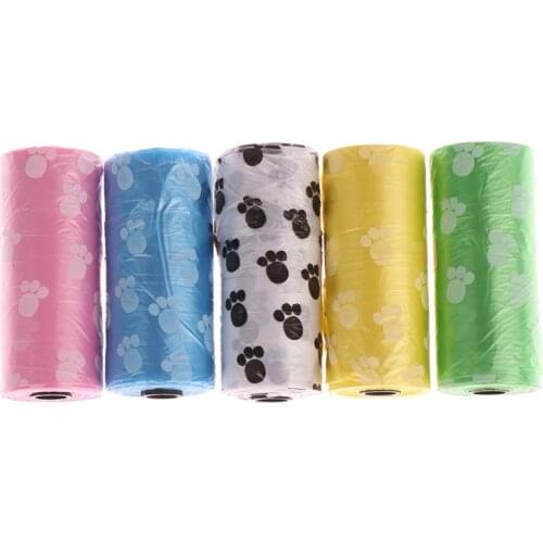 5 Roll of 15 Plastic Bags Cat Pet Dog Puppy Poo Waste Poop Clean Pick Up Garbage