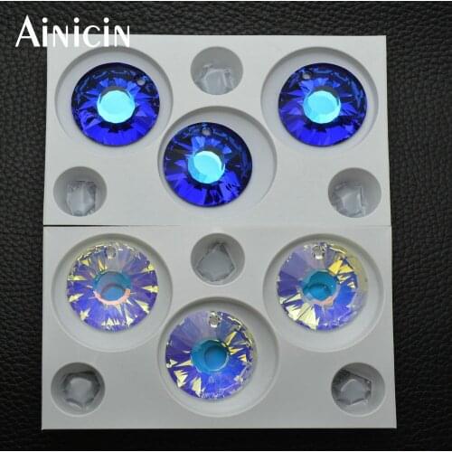 Ainicin 6pcs High Quality Faceted Crystal 33mm UFO Shape Pendants For Fashion Women Jewelry Making Materials