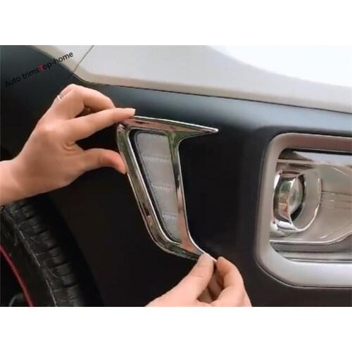 Yimaautotrims Exterior Refit Kit Fit For Hyundai Kona 2018 2019 2020 ABS Chrome Side Turning Lights Lamp Frame Cover Trim