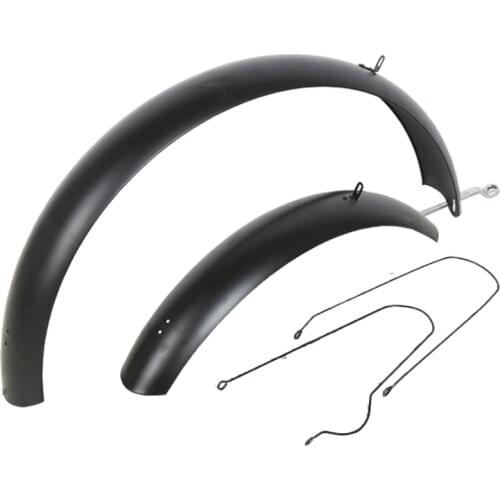 Bicycle Accessories Snow Bike Fender 26*4.0 Inch Mudguard Full Coverage Wings For Fat Bike Part Iron Material Strong Durable