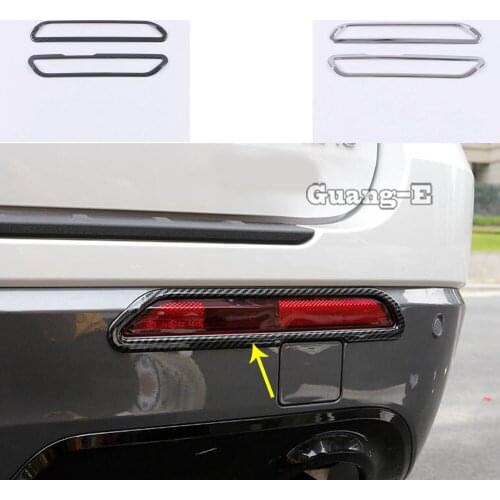 Car Body Styling Detector Stick Cover Trim Back Tail Rear Fog Light Lamp Frame Parts 2pcs For Ford Explorer U625 2019 2020 2021