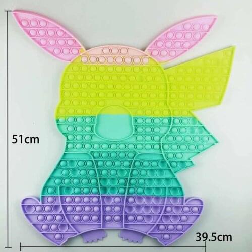 51CM Pokemon Hot Push Pops Bubble Fidget Toys Adult Stress Relief Toy Antistress Soft Squishy Anti-Stress Gift Anti Stress Box